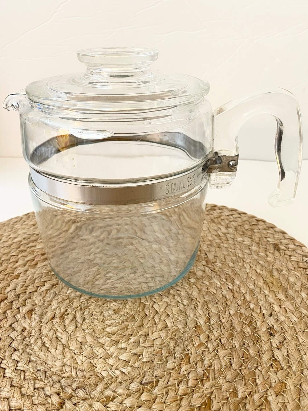 Vintage PYREX Flameware Glass Percolator Coffee Pot (7756) - Body Only